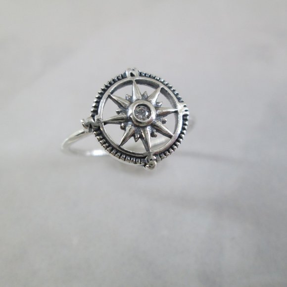 Nautical Compass Ring>925 Sterling Compass Ring,Nautical ring,Compass Ring, 925 - Picture 6 of 6